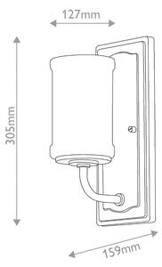KICHLER Applique da parete Vetivene, Cromo / Argento, Bagno, Metallo, Applique