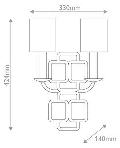 HINKLEY Applique da parete Sabina, dimmerabile, Nero, Soggiorno / Sala da pranzo, Metallo, Moderno, Applique