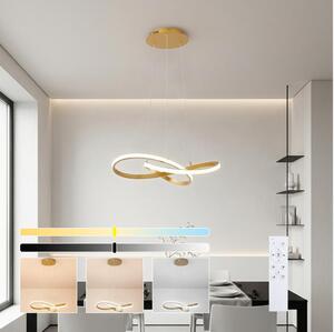 Brilagi - LED dimmerabile. Lampadario a sospensione con cavo INFINITY LED/55W/230V 50x50 cm dorato + telecomando