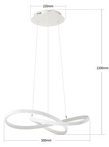 Brilagi - Lampadario a sospensione INFINITY LED dimmerabile 55W/230V 50x50 cm bianco + telecomando