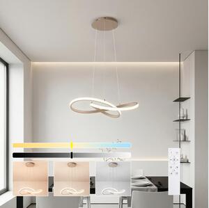 Brilagi - LED dimmerabile. lampadario a sospensione con cavo INFINITY LED/55W/230V 50x50 cm beige + telecomando