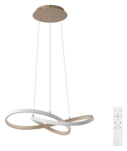 Brilagi - LED dimmerabile. lampadario a sospensione con cavo INFINITY LED/55W/230V 50x50 cm beige + telecomando