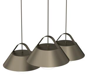 Lampadario a cavo FUNDA 3xE27/15W/230V bronzo