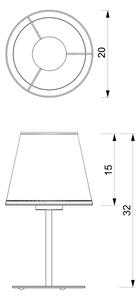 Lampada da tavolo ARDEN 1xE27/15W/230V beige