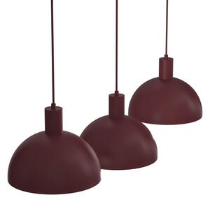 Lampadario a cavo HANDA 3xE27/15W/230V bordeaux