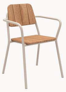 Sedia da giardino in legno di teak con braccioli Kirra