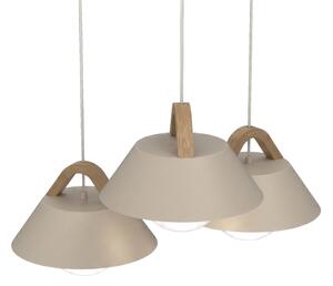 Lampadario sospeso con cavo FUNDA 3xE27/15W/230V beige