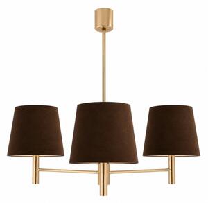 Brilagi - Lampadario su asta MONTE 3xE27/60W/230V marrone/oro