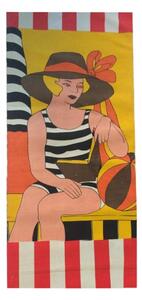 Tessuto in cotone per sedie sdraio con disegno Dama 1,5 mt