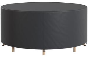 Outsunny Copertura per mobili da giardino impermeabile per tavolo rotondo, tessuto Oxford 420D per giardino esterno, Ø200 x 80 cm, nero | Aosom Italy