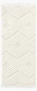 Passatoia in cotone tessuta a mano con struttura in rilievo Ziggy