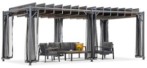 Pergola antracite Paros 3x6m con zanzariera Garden Point