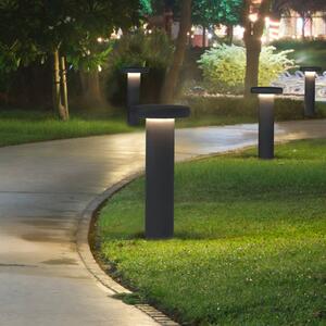 Molto Luce Lampione a LED CIRC, DALI, antracite, altezza 82 cm, IP65 dimmerabile, Nero, Alluminio, Moderno