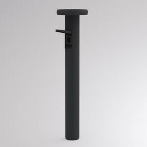 Molto Luce Lampione a LED CIRC, DALI, presa di corrente, antracite, 82 cm, IP65 dimmerabile, Nero, Alluminio, Moderno