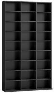 HOMCOM Mobile Porta CD a 9 Ripiani con 21 Ripiani, Scaffale Porta 835 CD/500 DVD/640 Blu-ray Salvaspazio, 100x24x175 cm, Nero | Aosom Italy