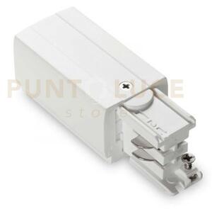 Link 3-phase trimless on-off testata alimentazione left bianca