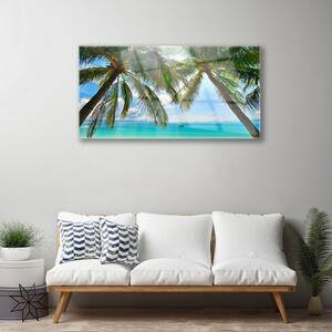 Quadro in vetro Palm Tree Sea Landscape 100x50 cm