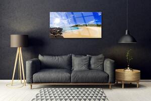 Quadro su vetro Sole mare spiaggia paesaggio 100x50 cm