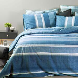 Copripiumino Con Federe In Cotone Denim Matrimoniale New Generation Moderno Blu Caleffi