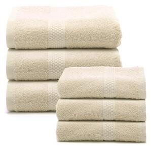 Set Asciugamani In Spugna In Cotone Spugna Standard Spugnissima Tinta Unita Vaniglia Caleffi