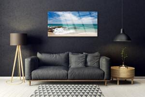 Quadro di vetro Spiaggia Mare Paesaggio 100x50 cm