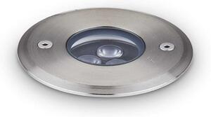 Lampada Da Incasso Moderna Floor Alluminio Cromo Led 3W 3000K Luce Calda