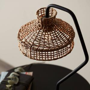 PR Home Loft lampada da tavolo con paralume rattan