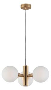 Lampadario sospeso a cavo GLOBE 3xE14/7W/230V dorato