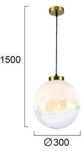 Lampadario a cavo VANA 1xE27/40W/230V crema/oro