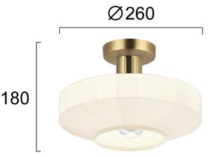 Plafoniera VIVIAN 1xE27/40W/230V dorata