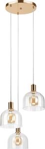 Lampadario a sospensione con cavo VIVE 3xE27/15W/230V, dorato