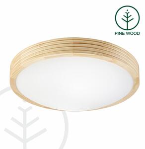 Plafoniera NATURAL MODERN SLIM 2xE27/15W/230V, diam. 37,5 cm, in pino