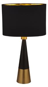 Lampada Da Scrivania Contemporanea Chloe Acciaio Nero Tessuto Rame 1 Luce E27