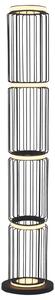 Piantana Industrial-Nordico Circolo Alluminio Bianco Silicone Nero Led 35W 3000K