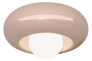 Applique Vintage Bumbum Ceramica Grigio Sabbia Vetro Opalino 1 Luce E27 D40,5Cm