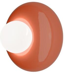Applique Vintage Bumbum Ceramica Arancio Pokè Vetro Opalino 1 Luce G9 D13,5Cm