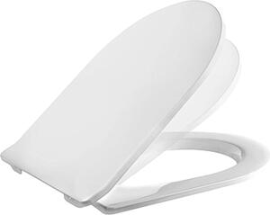 MKW Dario FL Sedile WC con coperchio con cerniera metallica, bianco, 1 pz