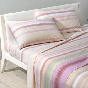 Completo Lenzuola Matrimoniale Rosa Home, In Cotone Caleffi