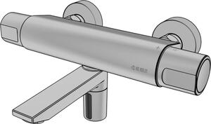 KE Kelit KET160, KETRON, rubinetto lavabo a parete, AP, 200 mm, 1 pz