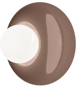 Applique Plafone Vintage Bumbum Ceramica Moka Vetro Opalino 1 Luce G9 D13,5Cm