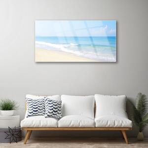 Quadro di vetro Spiaggia Mare Paesaggio 100x50 cm