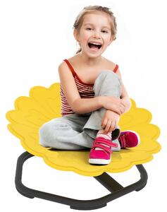AIYAPLAY Sedia girevole sensoriale per bambini, sedile girevole per l'allenamento dell'equilibrio e della coordinazione, giallo | Aosom Italy