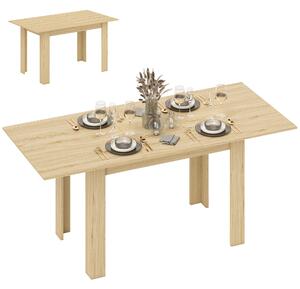 HOMCOM Tavolo Allungabile da Pranzo per 6-8 Persone, 140-180 x 80 cm, Colore Legno | Aosom Italy