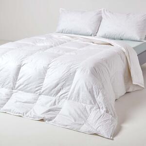 HOMESCAPES Piumone estivo leggero, classe di calore 2, piumone in piuma d'anatra e piumino, 260 x 220 cm