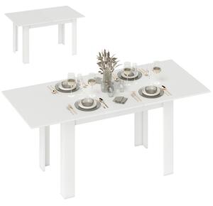 HOMCOM Tavolo Allungabile da Pranzo per 6-8 Persone, 140-180 x 80 cm, Bianco | Aosom Italy