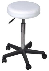 VidaXL Sgabelli da ufficio, 2 pezzi, bianco, 35,5 x 84 cm, ecopelle