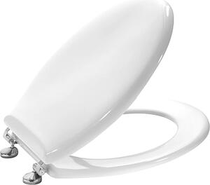 MKW Sedile WC con coperchio, Euro Lux, bianco, 1 pz
