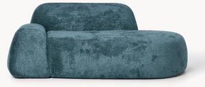 Divano 2 posti con chaise longue in teddy bouclé Wolke