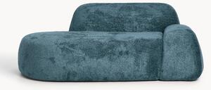 Divano 2 posti con chaise longue in teddy bouclé Wolke