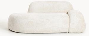 Divano 2 posti con chaise longue in teddy bouclé Wolke